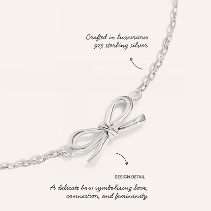 Fine Bow Bracelet (Silver)
