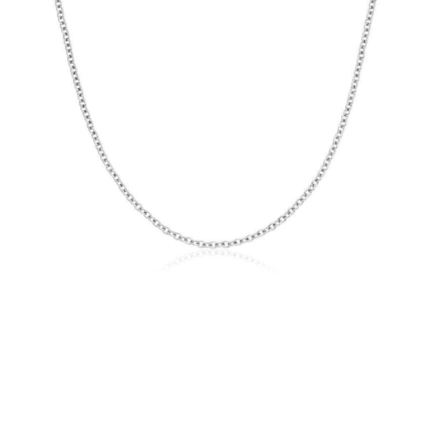 Fingerprint Moon & Star Tag Necklace (Silver)