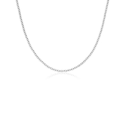 Fingerprint Moon & Star Tag Necklace (Silver)