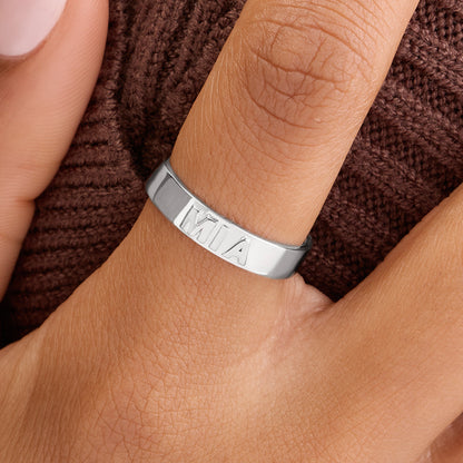 Fine 3D Name Ring (Silver)