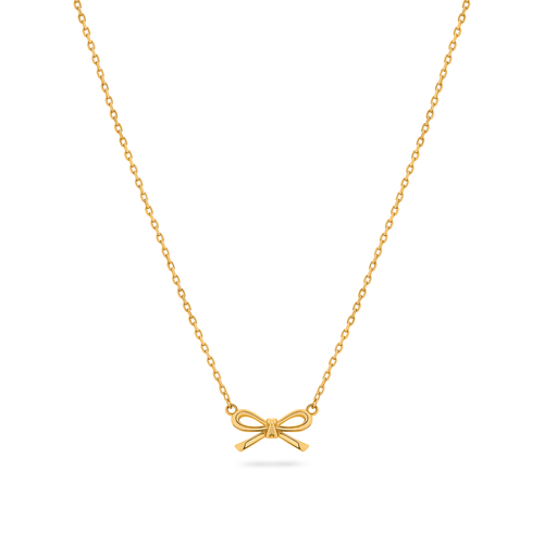 Fine Bow Necklace (Gold)