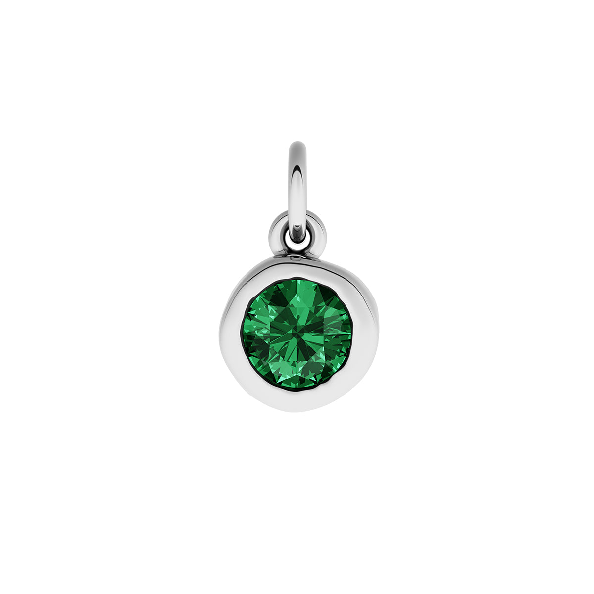 Made Mine Fine Charm - Molten Round Birthstone (Silver)