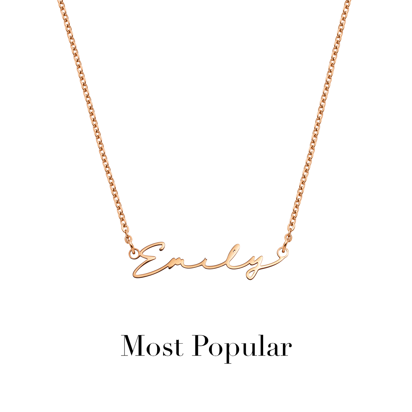 Signature Name Necklace - Rose Gold