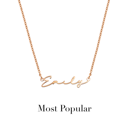 Signature Name Necklace - Rose Gold