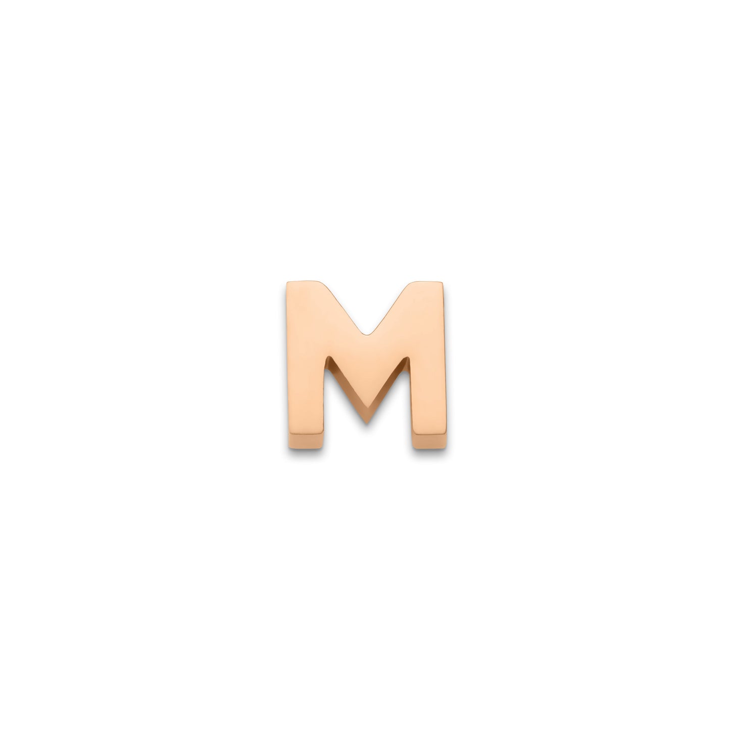 Made Mine Charms - Block Initial Charm (Rose Gold)