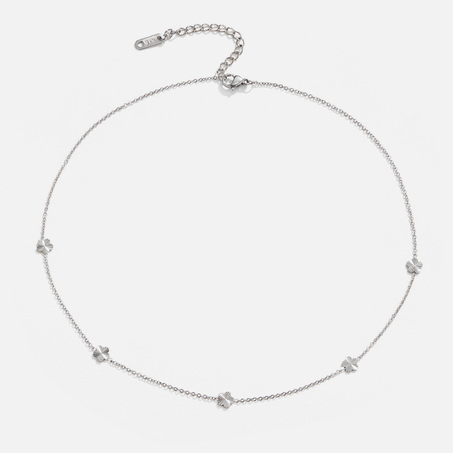 Flower Power Silver Chain Necklace