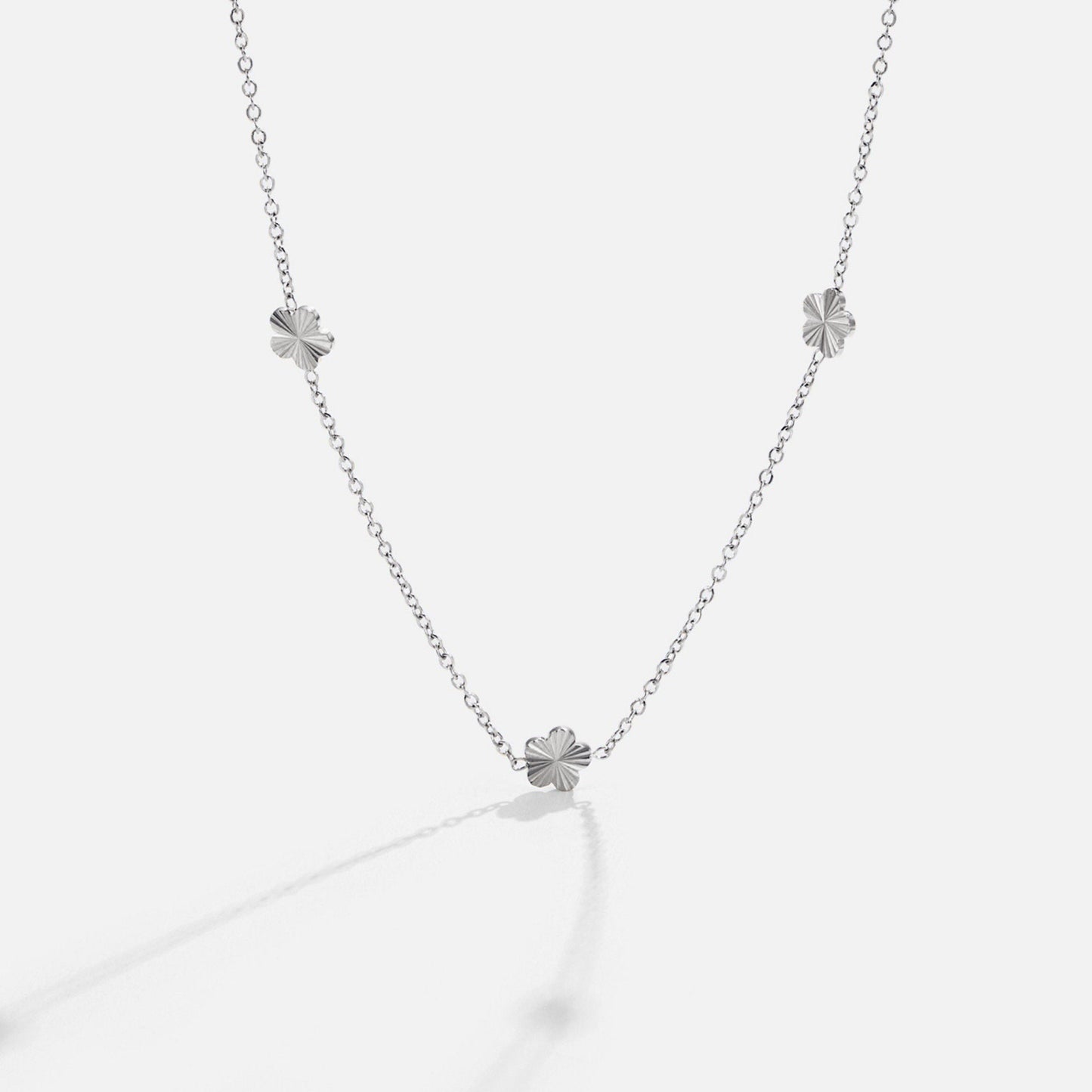 Flower Power Silver Chain Necklace