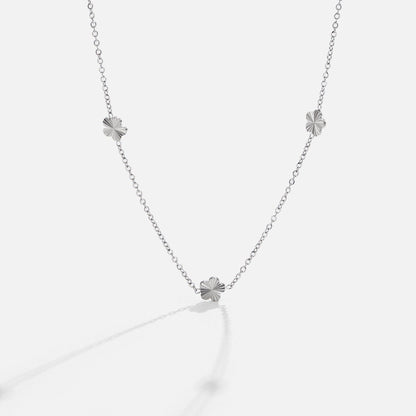 Flower Power Silver Chain Necklace