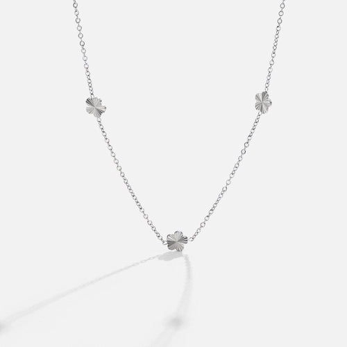 Flower Power Silver Chain Necklace