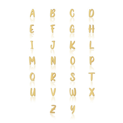 Fixed Charm - Handwritten Initial Charm (Gold)