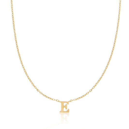 Mini Initial Necklace (Gold)