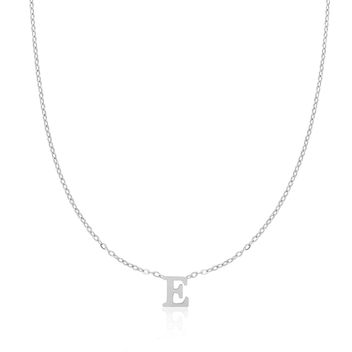 Mini Initial Necklace (Silver)