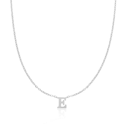 Mini Initial Necklace (Silver)