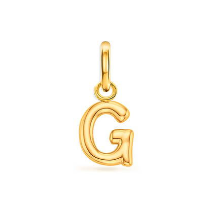 Large Molten Initial Accessories Charm (Gold)