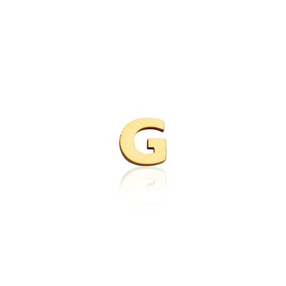 Mini Letter Sphere Chain Necklace (Gold)