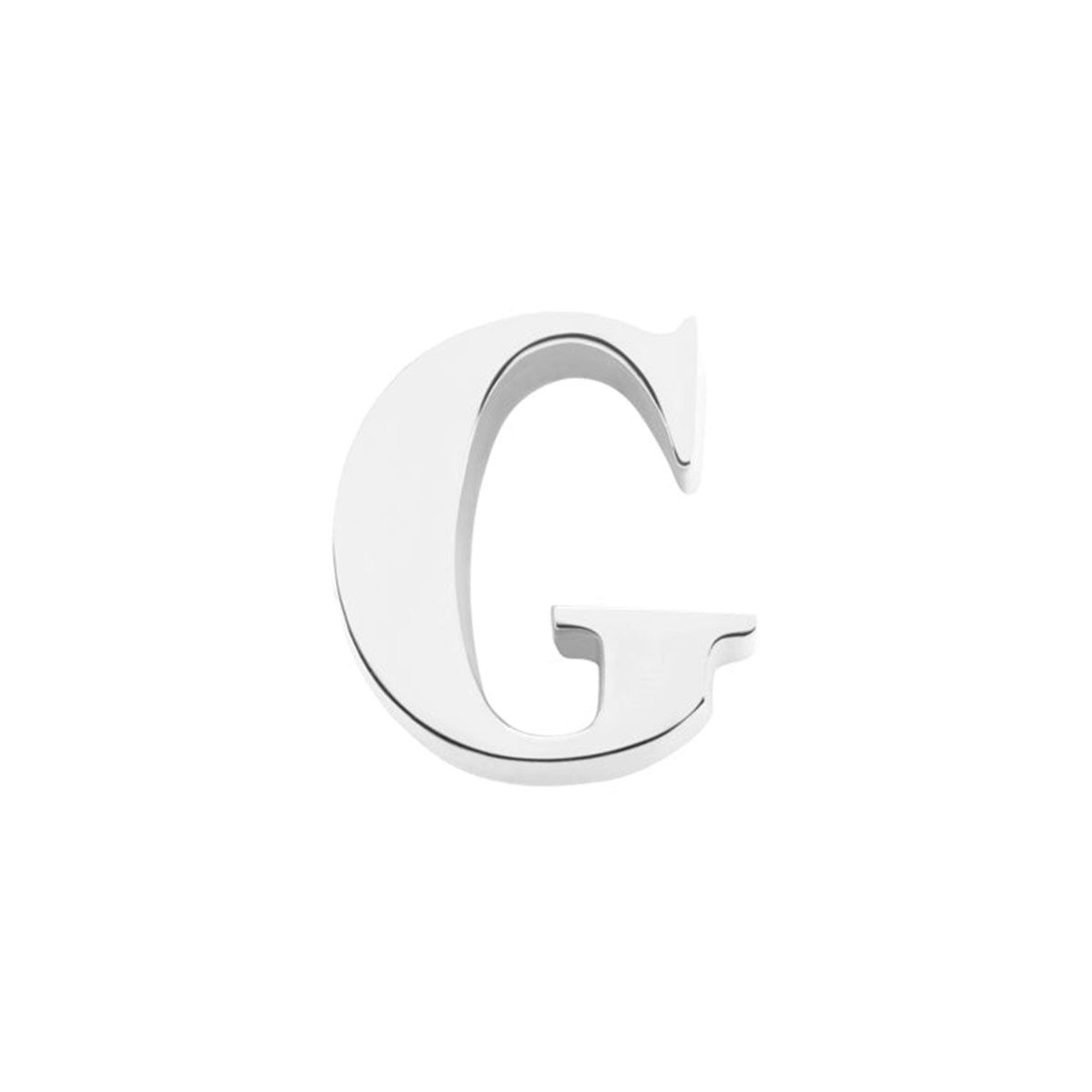 Initial Necklace Charm (Silver)