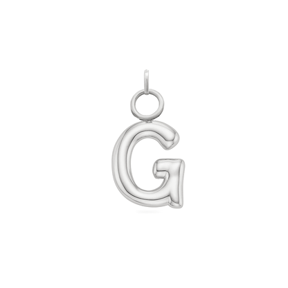 Mini Molten Initial Charm (Silver)
