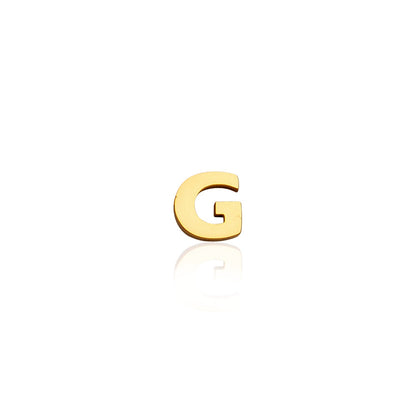 Made Mine Charms - Block Initial Charm (Gold)