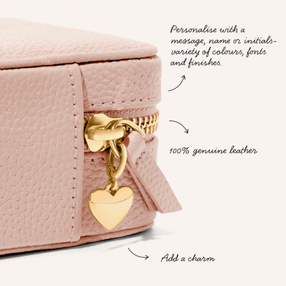 Large Leather Jewellery Box (Blush Nude)