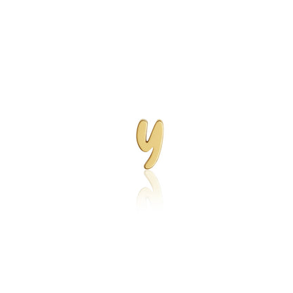 Fixed Charm - Handwritten Initial Charm (Gold)