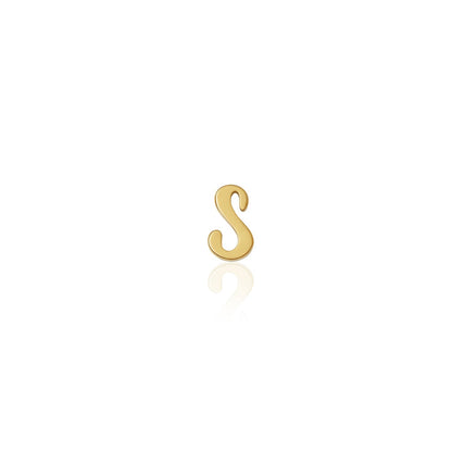 Fixed Charm - Handwritten Initial Charm (Gold)