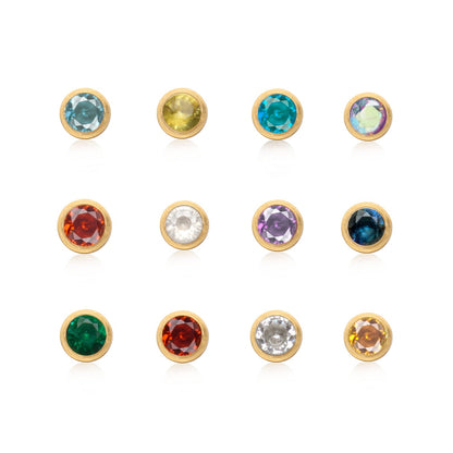 Double Initial Icon - Birthstone (Gold)