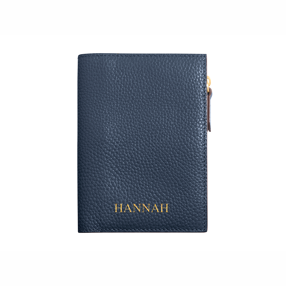 Leather Passport Holder (Navy)