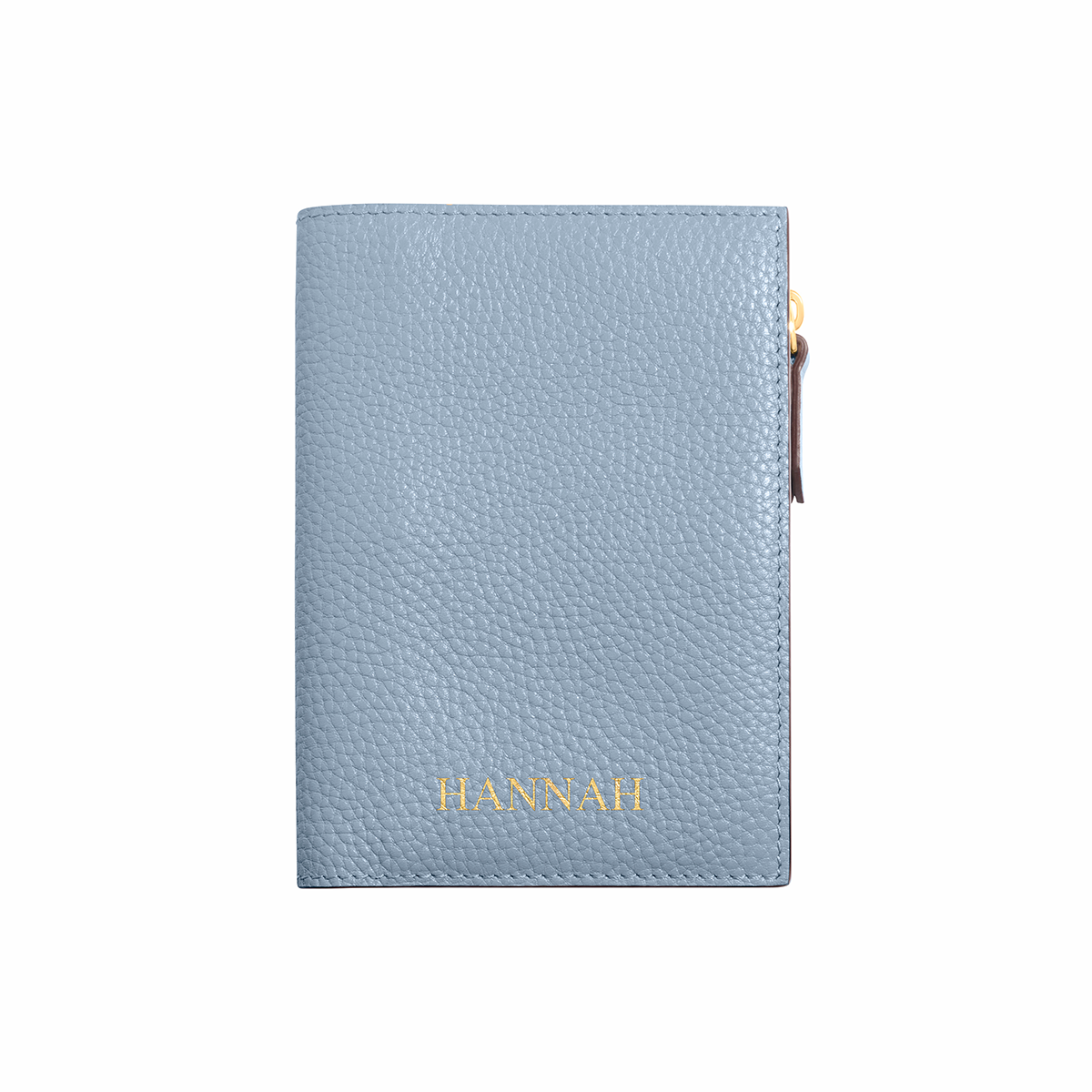 Leather Passport Holder (Powder Blue)