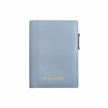 Leather Passport Holder (Powder Blue)