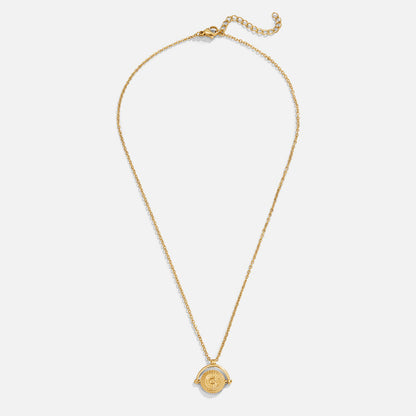 Golden Sun Coin Necklace