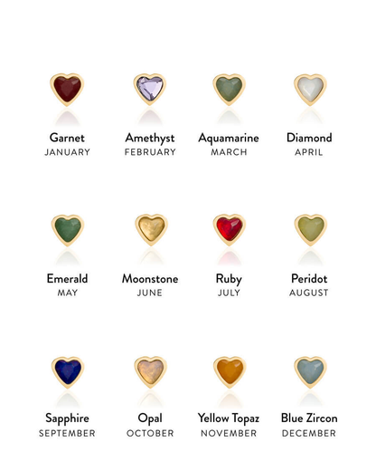 Birthstone Signature Name Necklace (Gold)