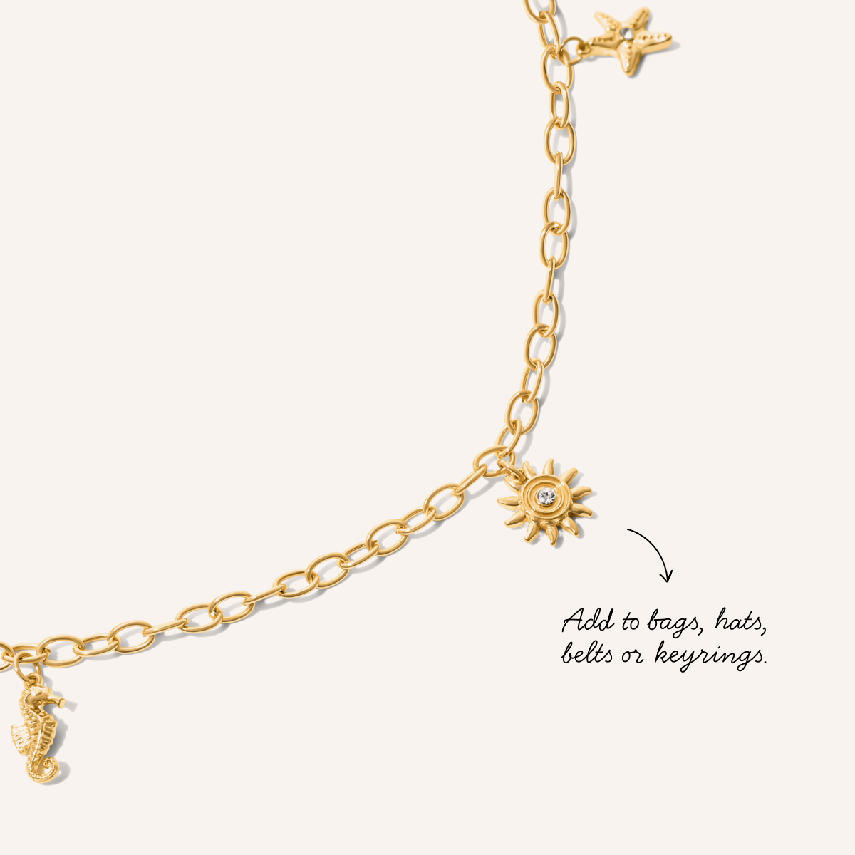 Summer Icon Hat Chain (Gold)