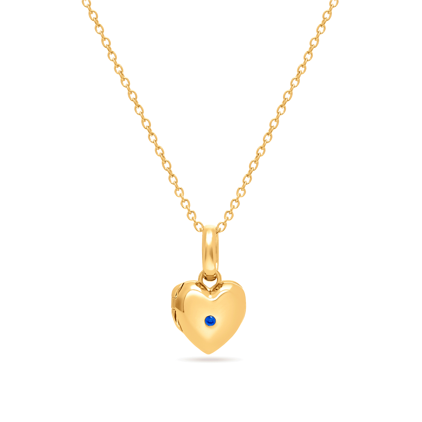 Heart Photo Locket Necklace (Gold)