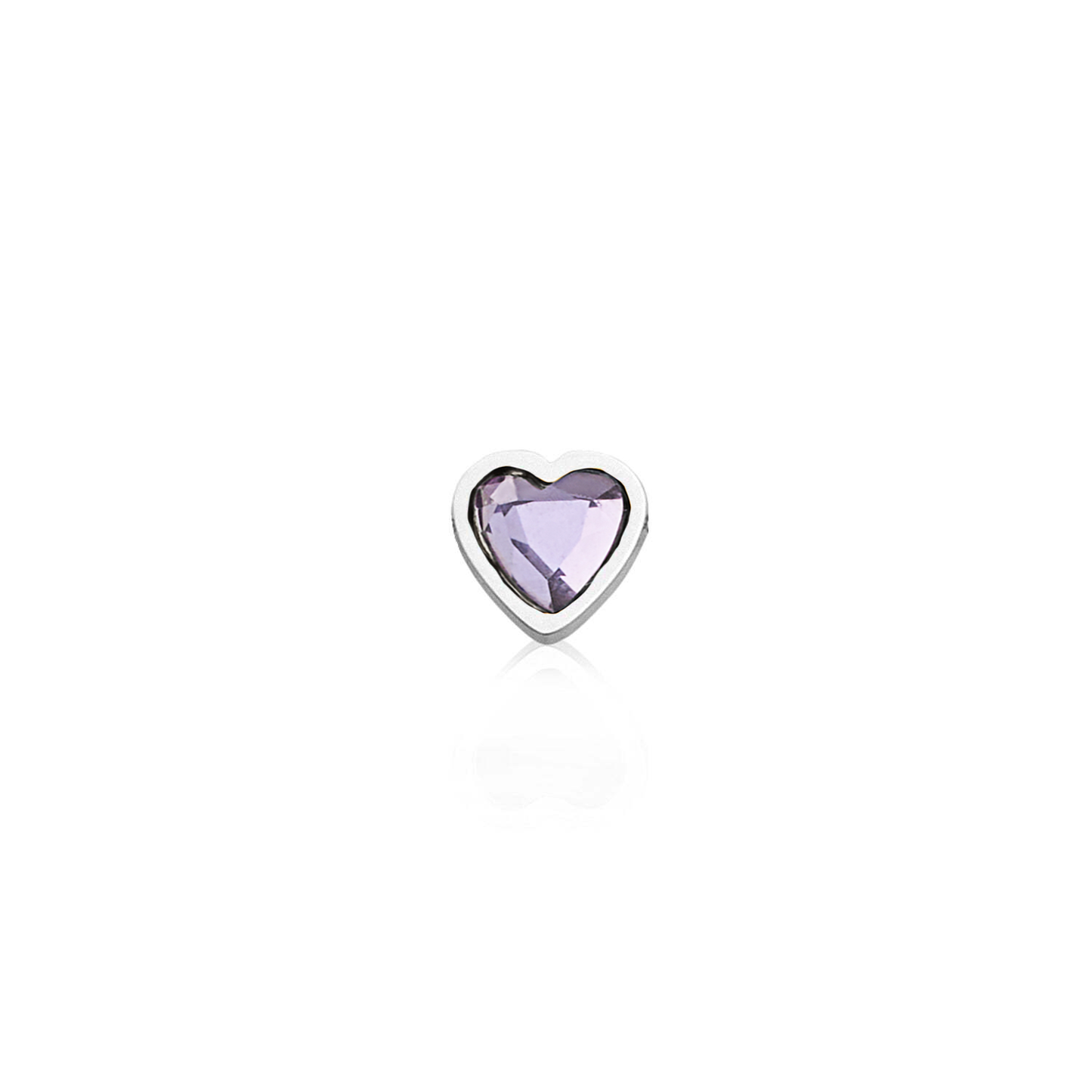 Made Mine Charms - Heart Birthstone Charms (Silver)
