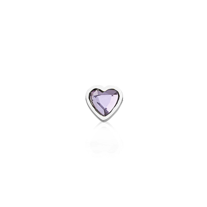 Made Mine Charms - Heart Birthstone Charms (Silver)
