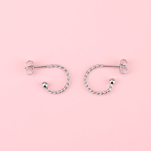 Tiny Twisted Hoop Earrings