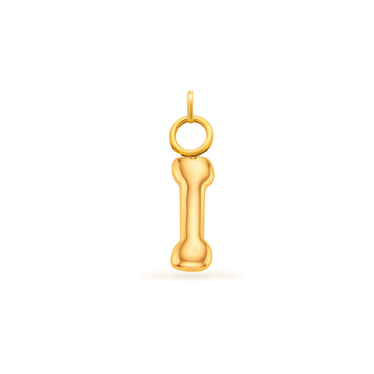 Mini Molten Initial Charm (Gold)