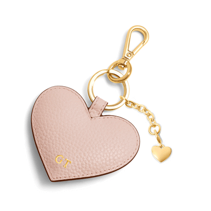Leather Heart Keyring (Blush Nude)