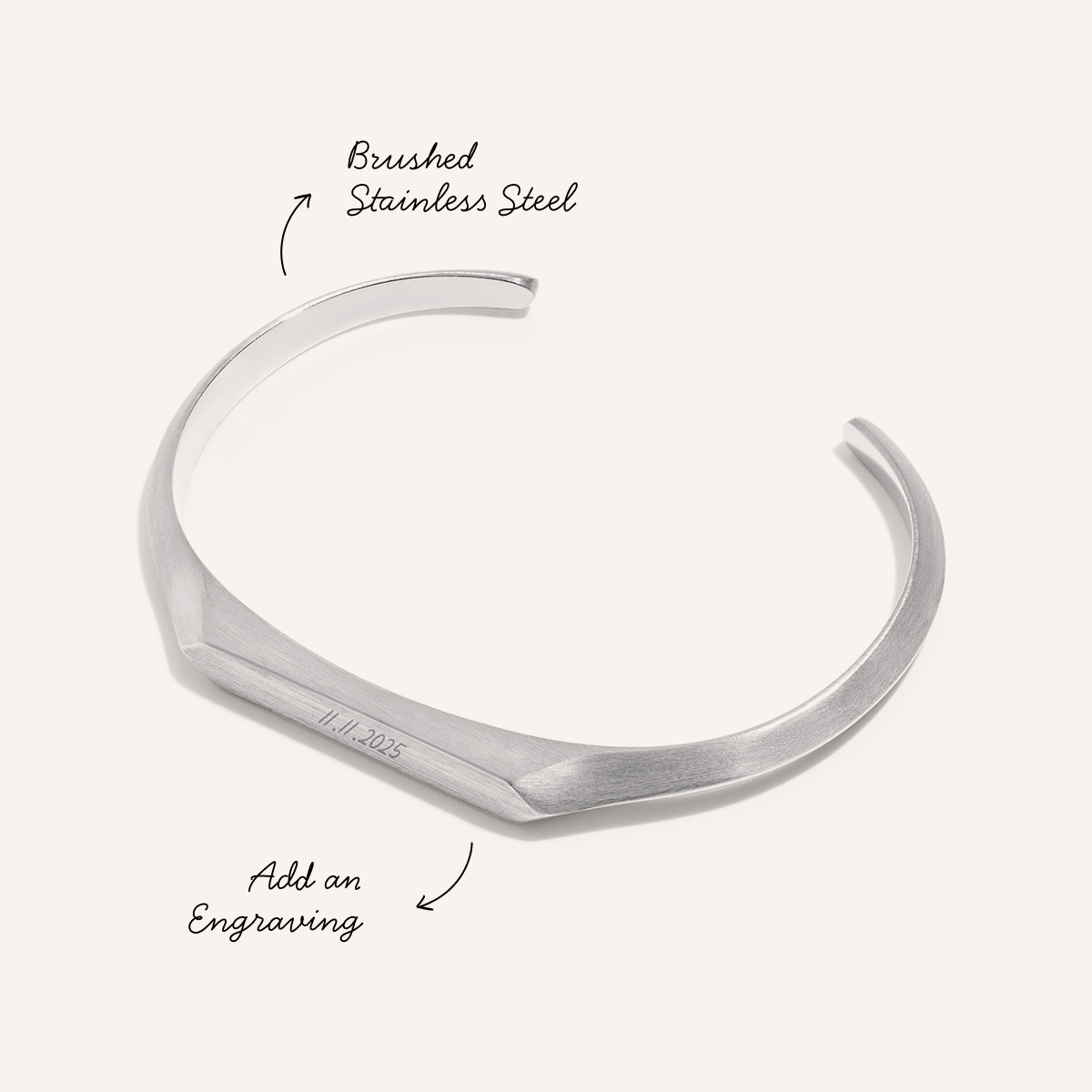 Intersection Cuff Bangle (Silver)