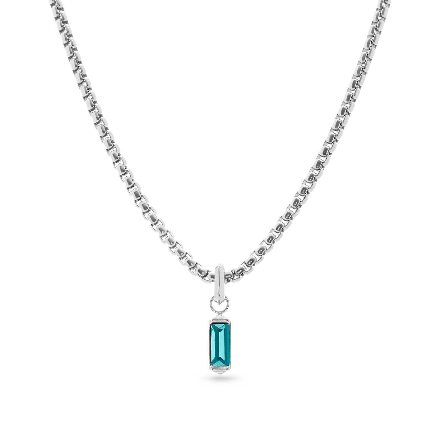 Intersection Birthstone Pendant (Silver)