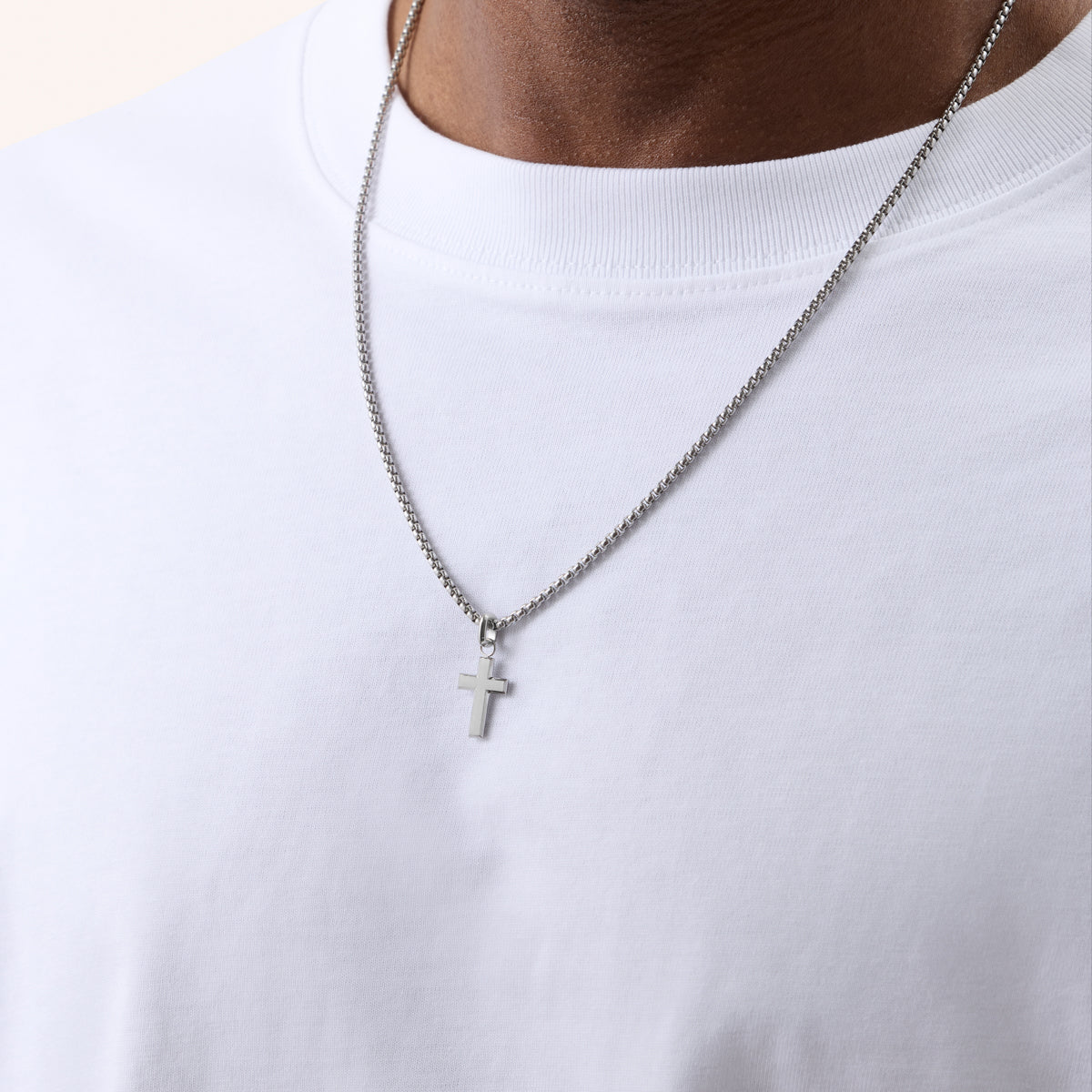 Intersection Cross Pendant (Silver)