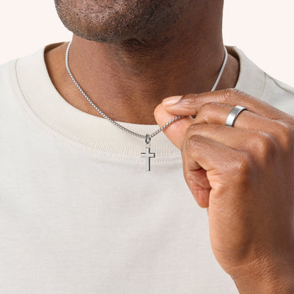 Intersection Cross Pendant (Silver)