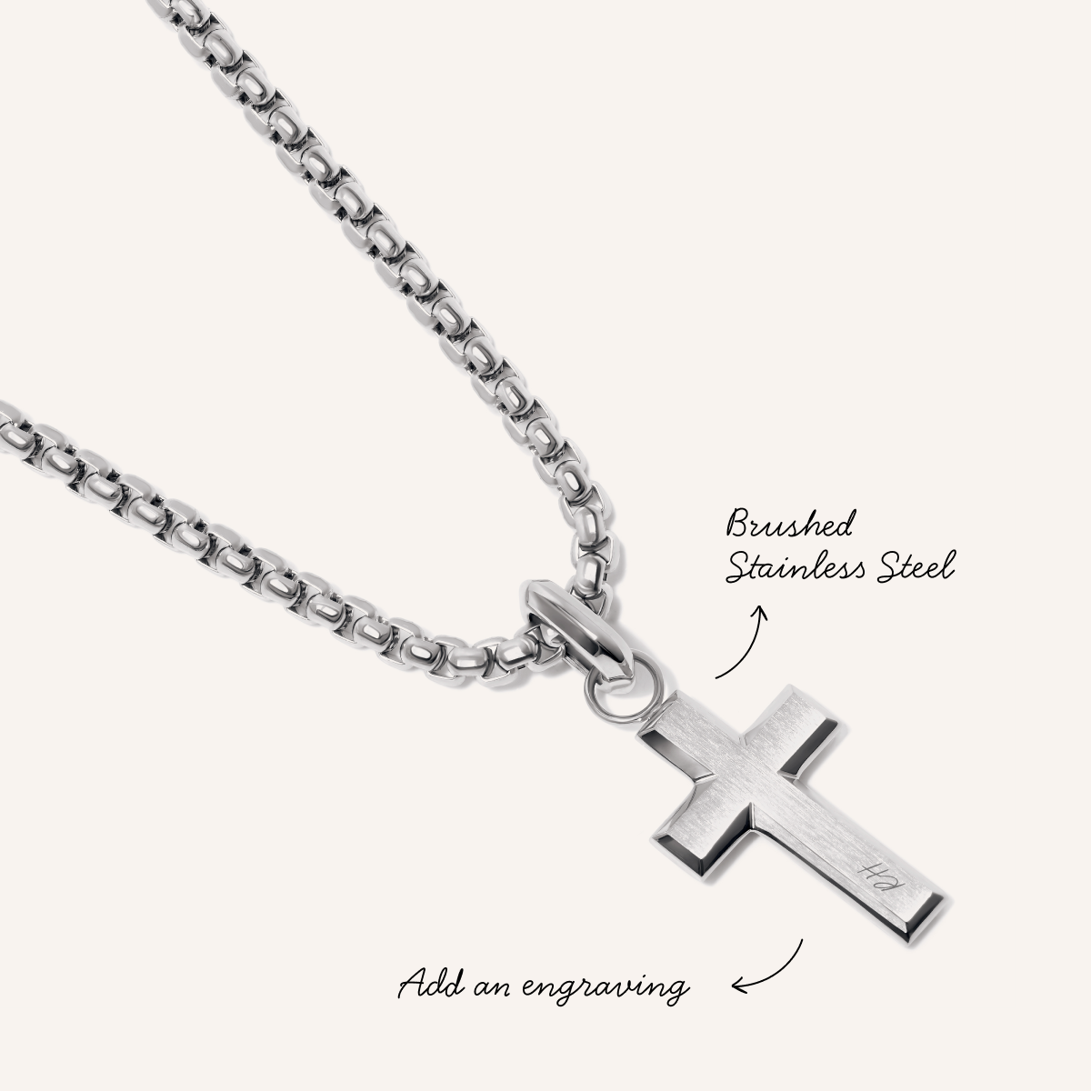 Intersection Cross Pendant (Silver)