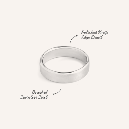 Intersection Band Ring (Silver)