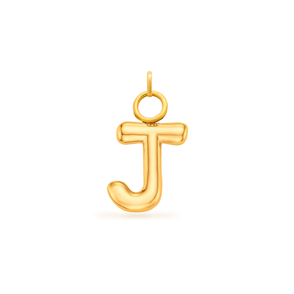 Mini Molten Initial Charm (Gold)