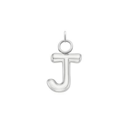 Mini Molten Initial Charm (Silver)