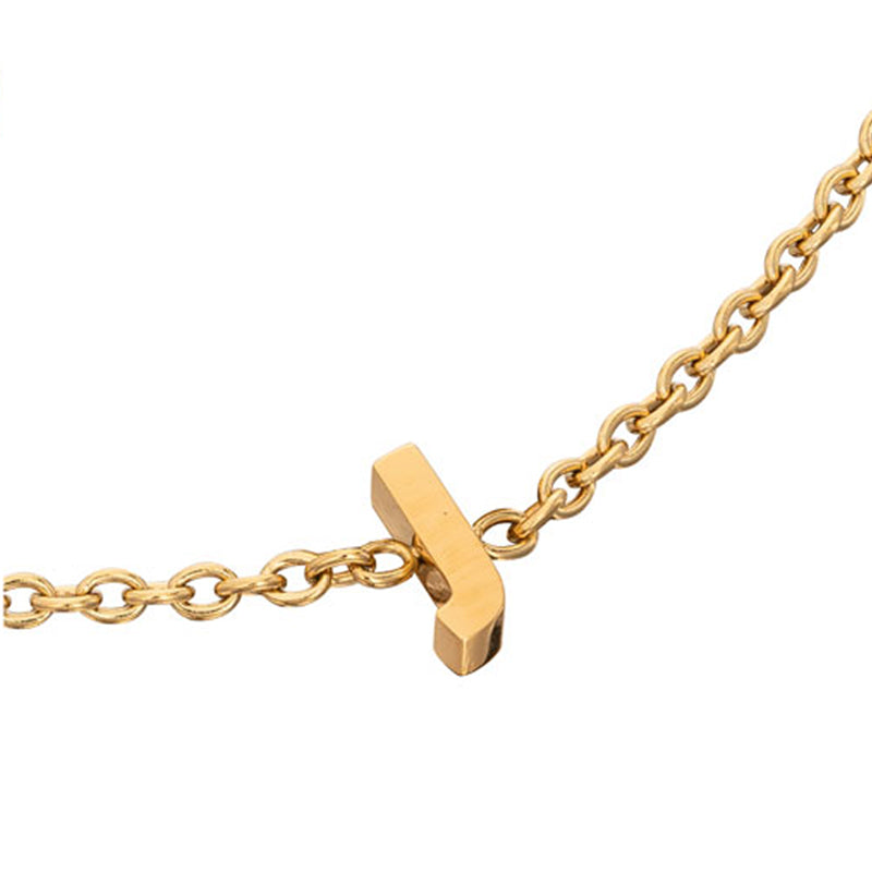 Birthstone & Made Mine Letter Bracelet (Gold)
