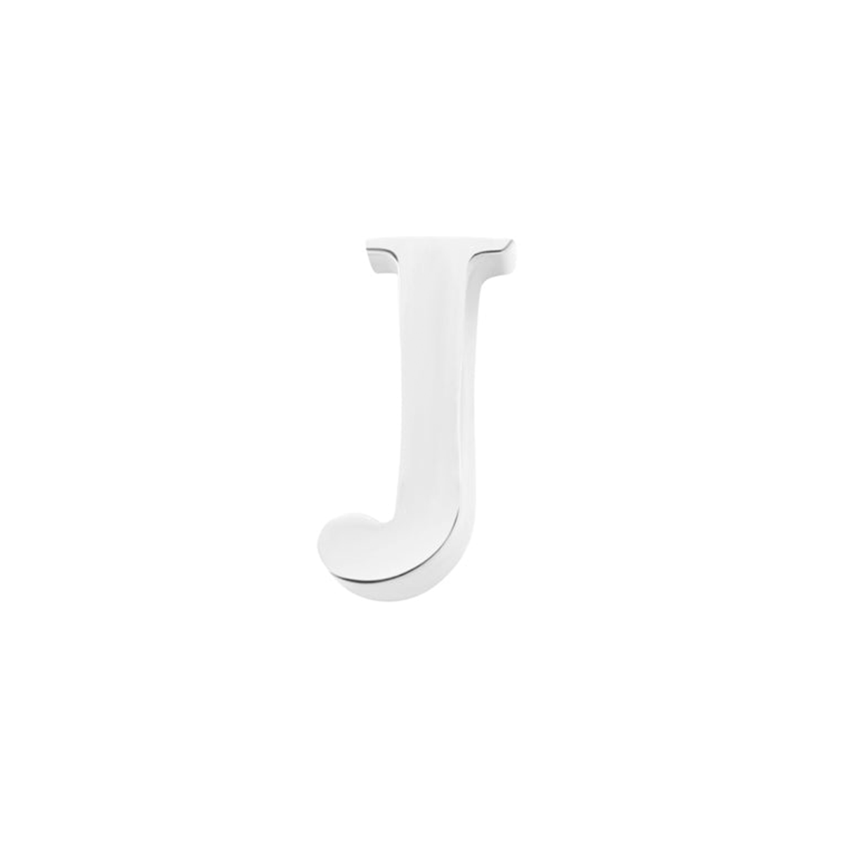 Initial Necklace Charm (Silver)