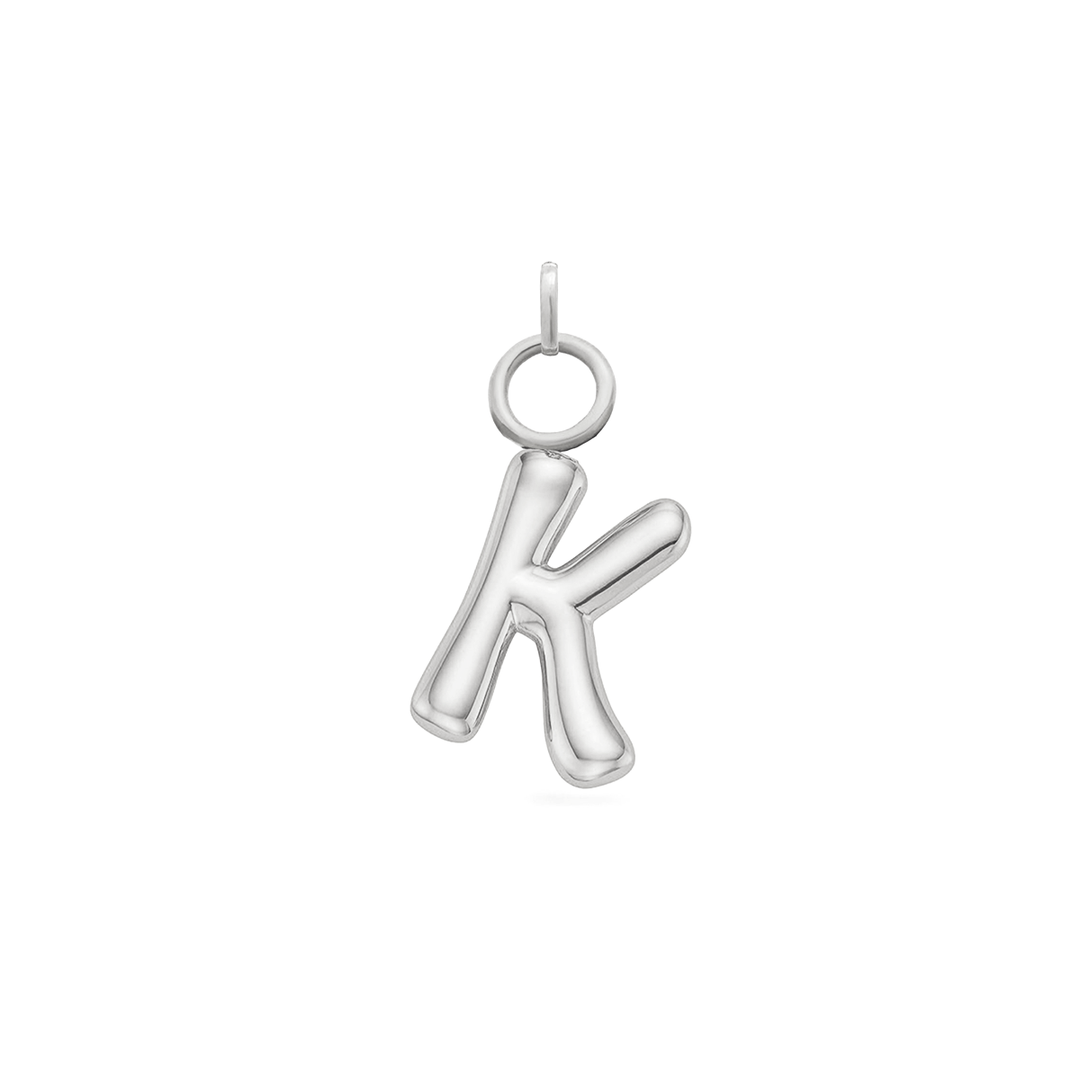 Mini Molten Initial Charm (Silver)
