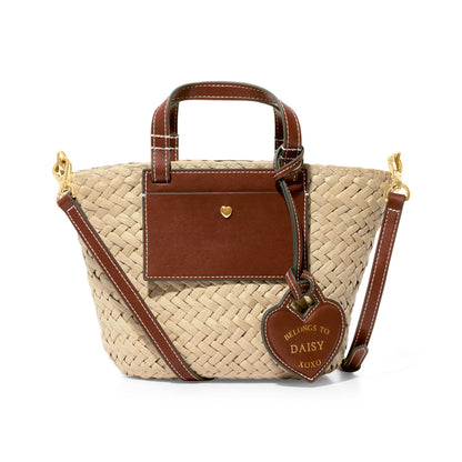 Kid's Raffia Structured Bag (Natural)